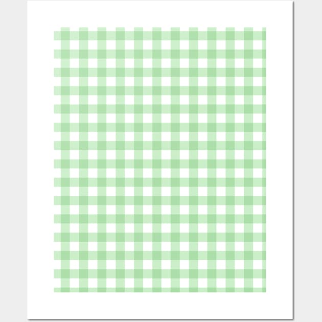 Green Gingham Wall Art by In Beauty We Trust